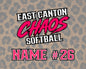 East Canton Chaos Softball Fleece Blanket - CUSTOM NAME