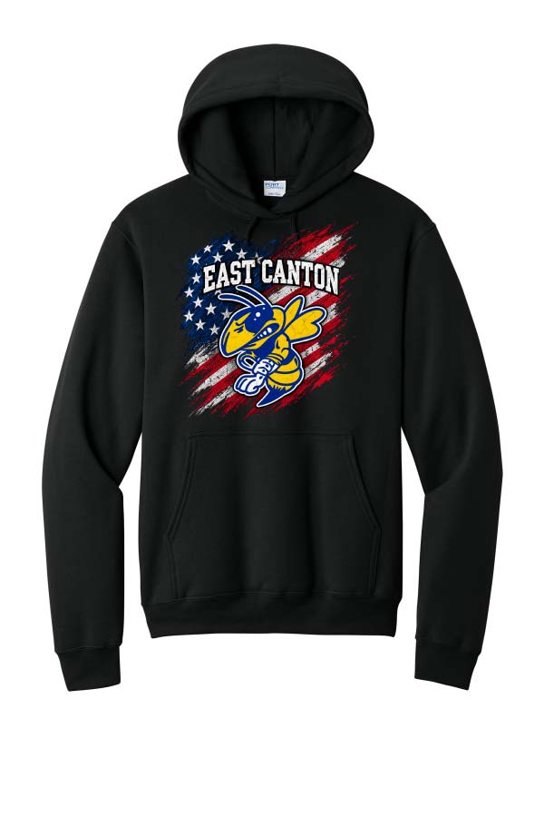 East Canton USA Hoodie - Black