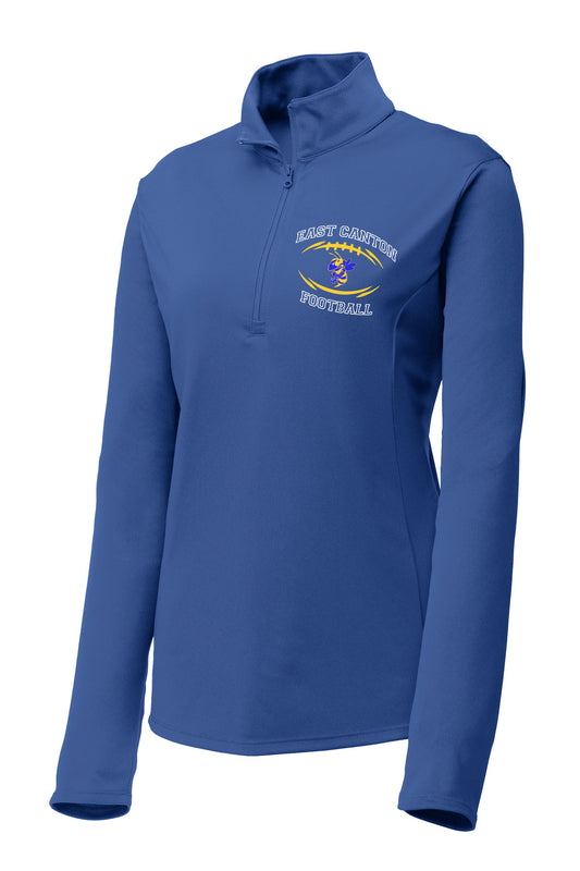 Womens Half Zip Pullover - Blue