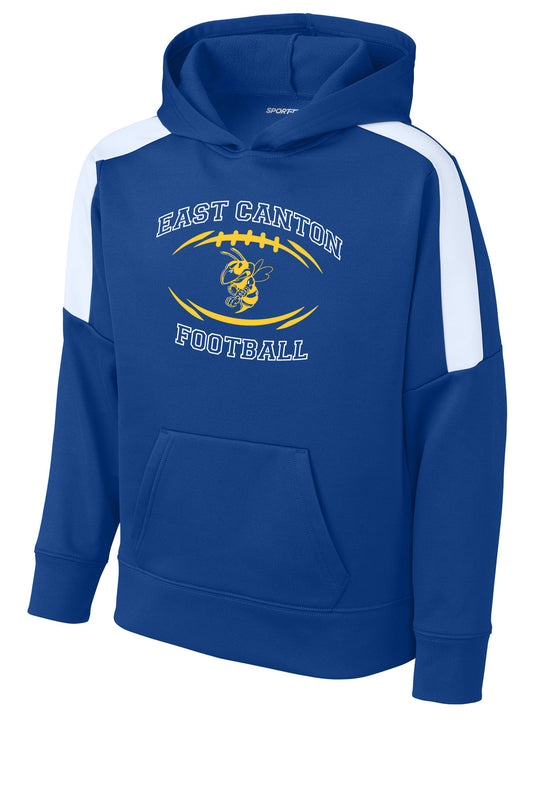 Youth EC Hornets Football Performance Hooded Sweatshirt - Royal