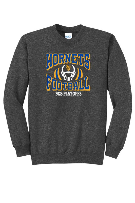 *NEW* EC Hornet 2025 Playoff Crew Neck Sweatshirt - Dark Heather Charcoal