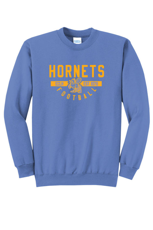 *NEW* EC Hornet Football THROWBACK GAME Crew Neck Sweatshirt - Baby Blue