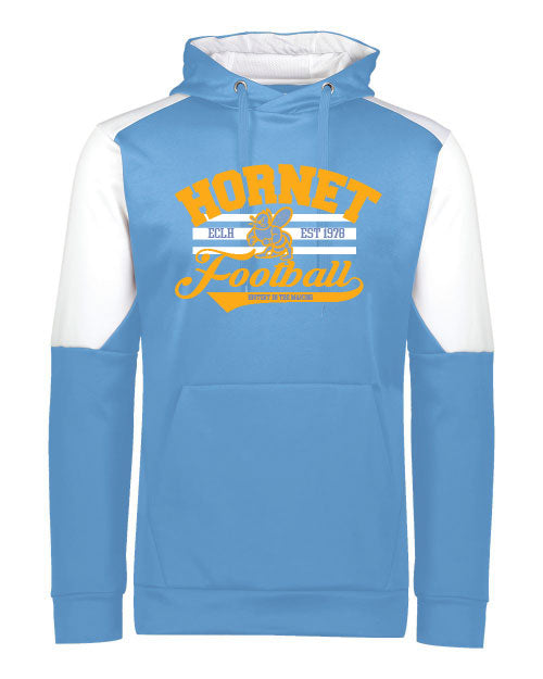 *NEW* EC Hornets Football THROWBACK GAME Adult Performance Hoodie - BABY BLUE/WHITE