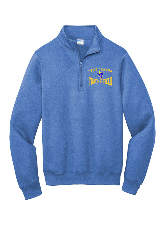 EC Track & Field Fleece 1/4-Zip Pullover (Unisex) Sweatshirt - Heathered Royal