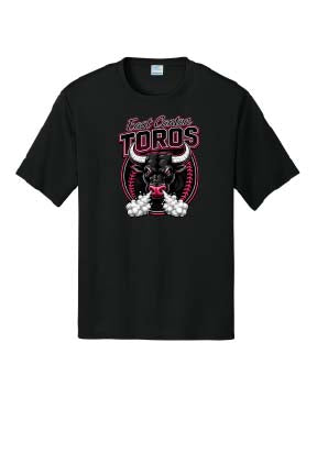 EC Toros Adult (Unisex) Performance T-Shirt - Black