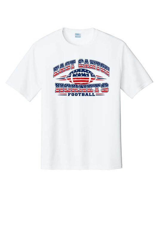 East Canton USA Short Sleeve Dri-Fit T-Shirt with Dye Sublimation Print - White