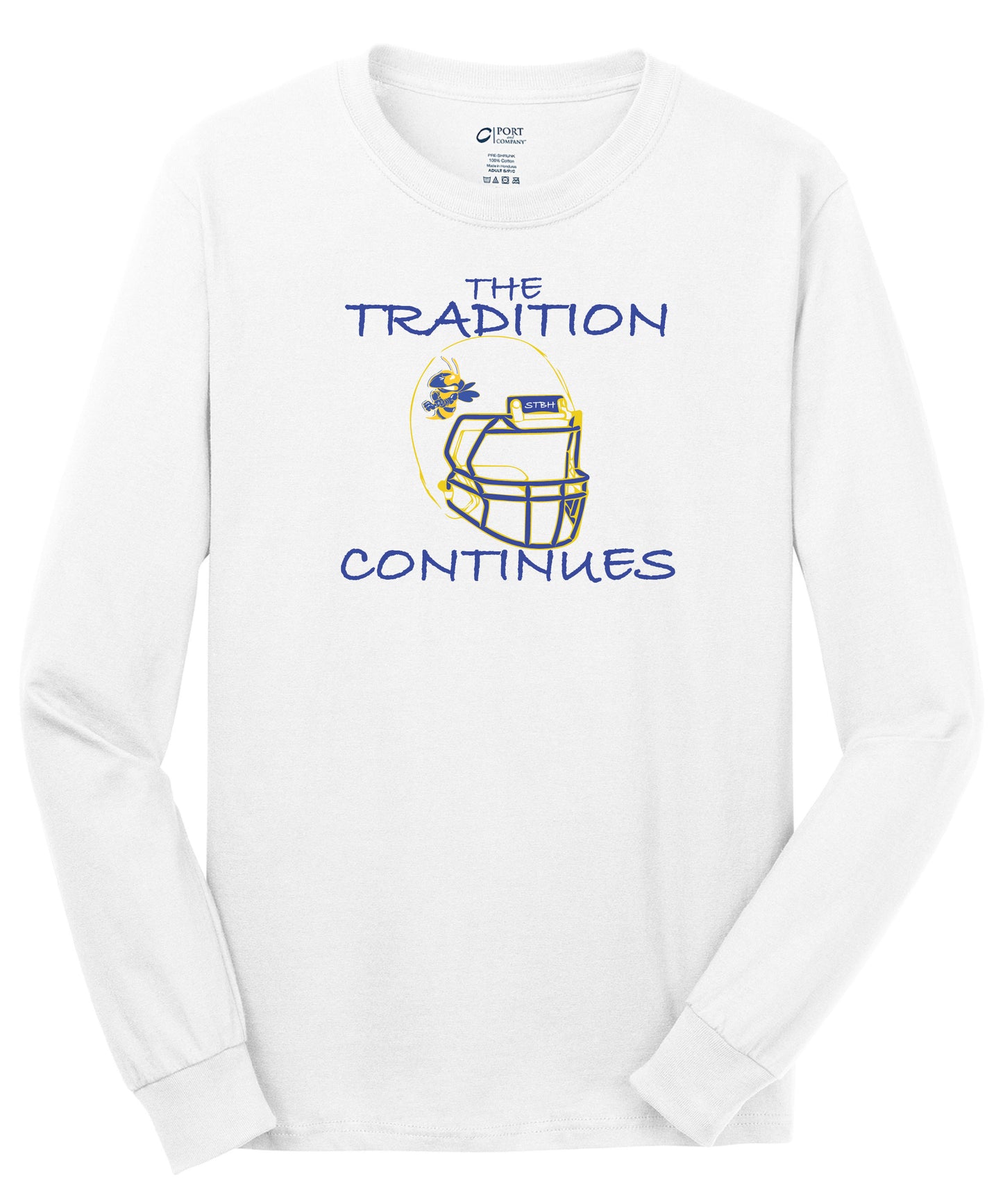 Adult East Canton WHITE OUT Long Sleeve T-Shirt