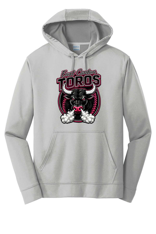 East Canton Toros Unisex Performance Hoodie - Silver