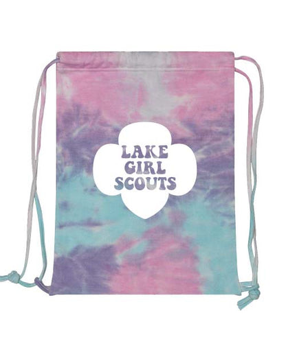 Girl Scout Tie-Dye Sweatshirt Cinch Bag