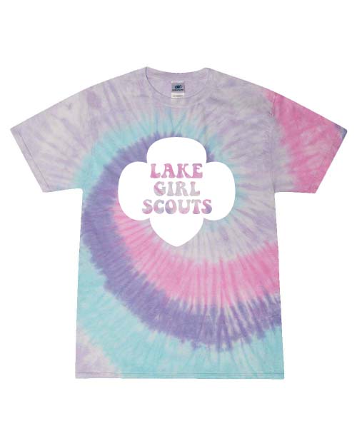 Lake Girl Scouts Short Sleeve Cotton T-Shirt - Tie Dye