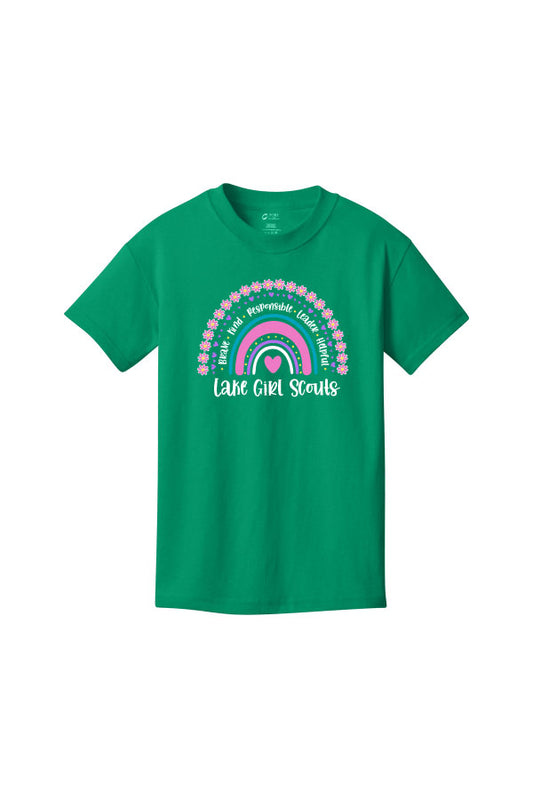 Lake Girl Scouts Short Sleeve Cotton T-Shirt - Green
