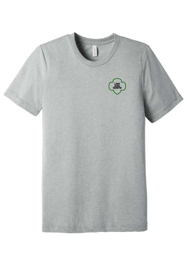 Lake Girl Scouts Short Sleeve Tri Blend Bella Brand T-Shirt - Grey