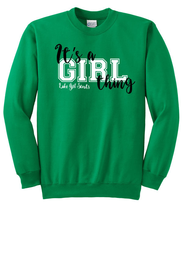 Girl Scout Crewneck Sweatshirt - Kelly Green