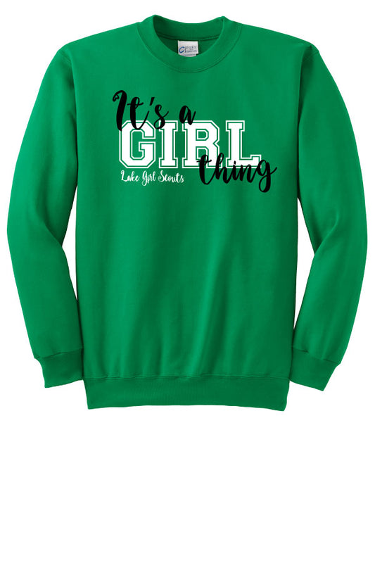 Girl Scout Crewneck Sweatshirt - Kelly Green