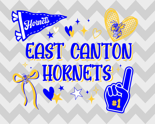 East Canton Hornets "Spirit" Fleece Blanket