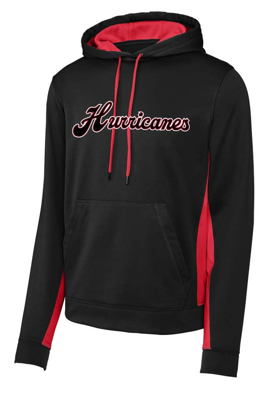 Hurricanes Baseball Adult (Unisex) Performance Hoodie - Black/Red