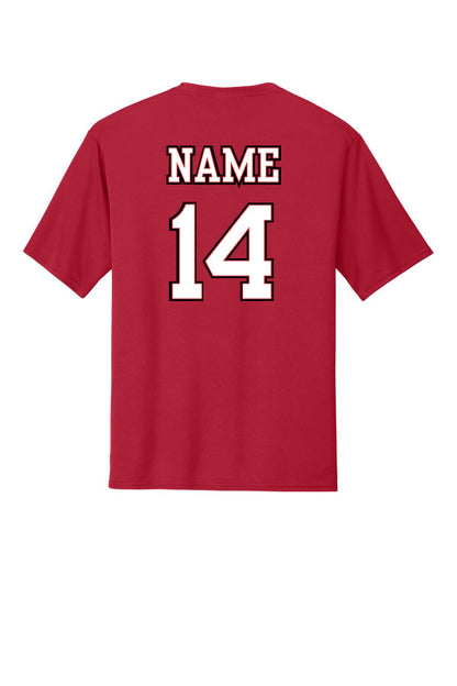 Canes Baseball Youth Performance T-Shirt - Red