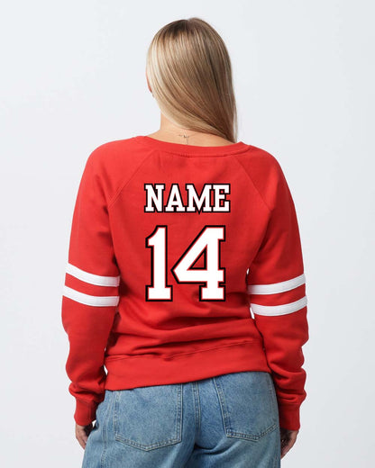 Lake Womens "Varsity" Crewneck Sweatshirt - Red