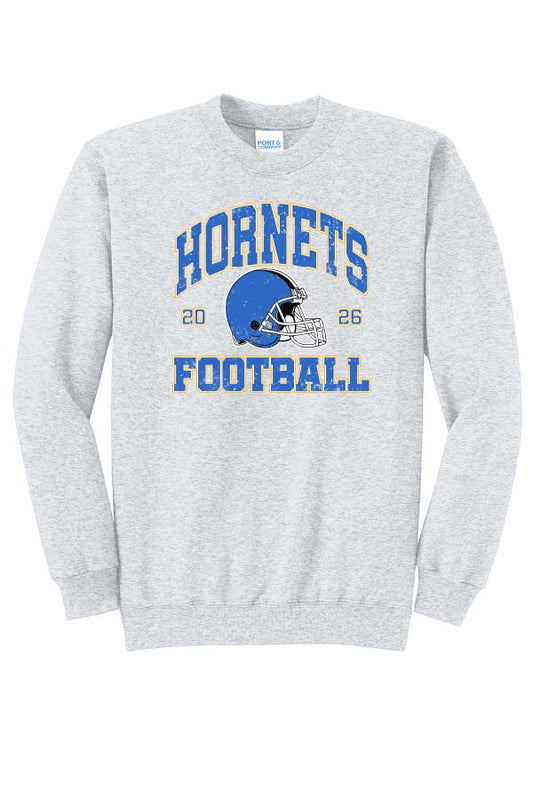 Hornet Football 2026 Unisex Crewneck Sweatshirt - Ash Heather Grey