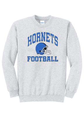 Hornet Football Unisex Crewneck Sweatshirt - Ash Heather Grey