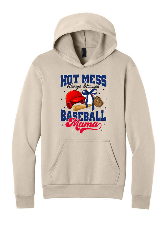 Lake "Hot Mess Mama" Light Weight Cotton Hoodie - Sand