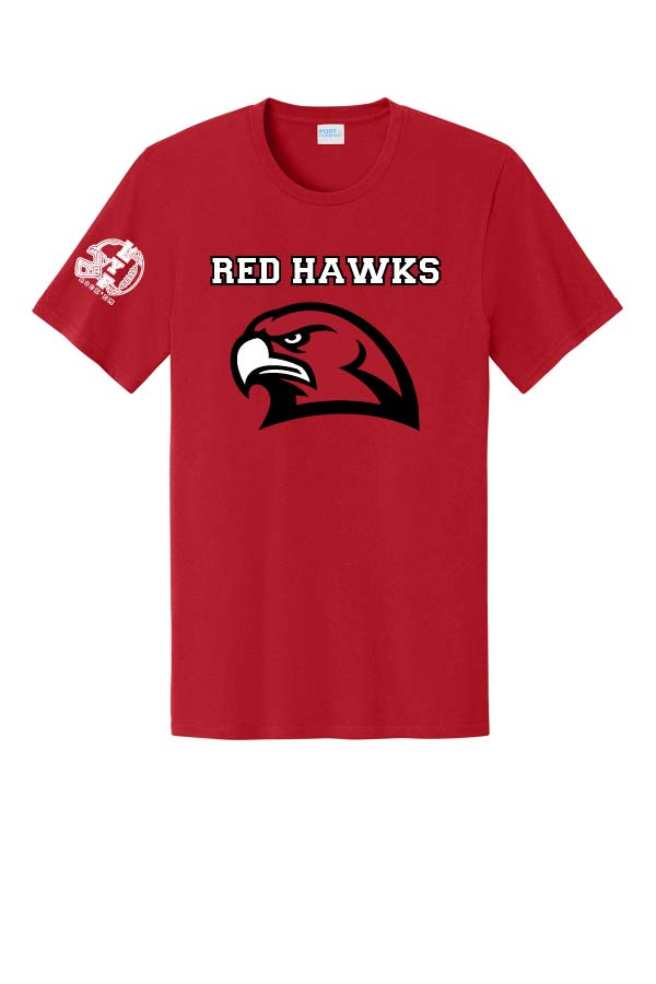 Lake Youth Flag Football Cotton T-Shirt - Red Hawks
