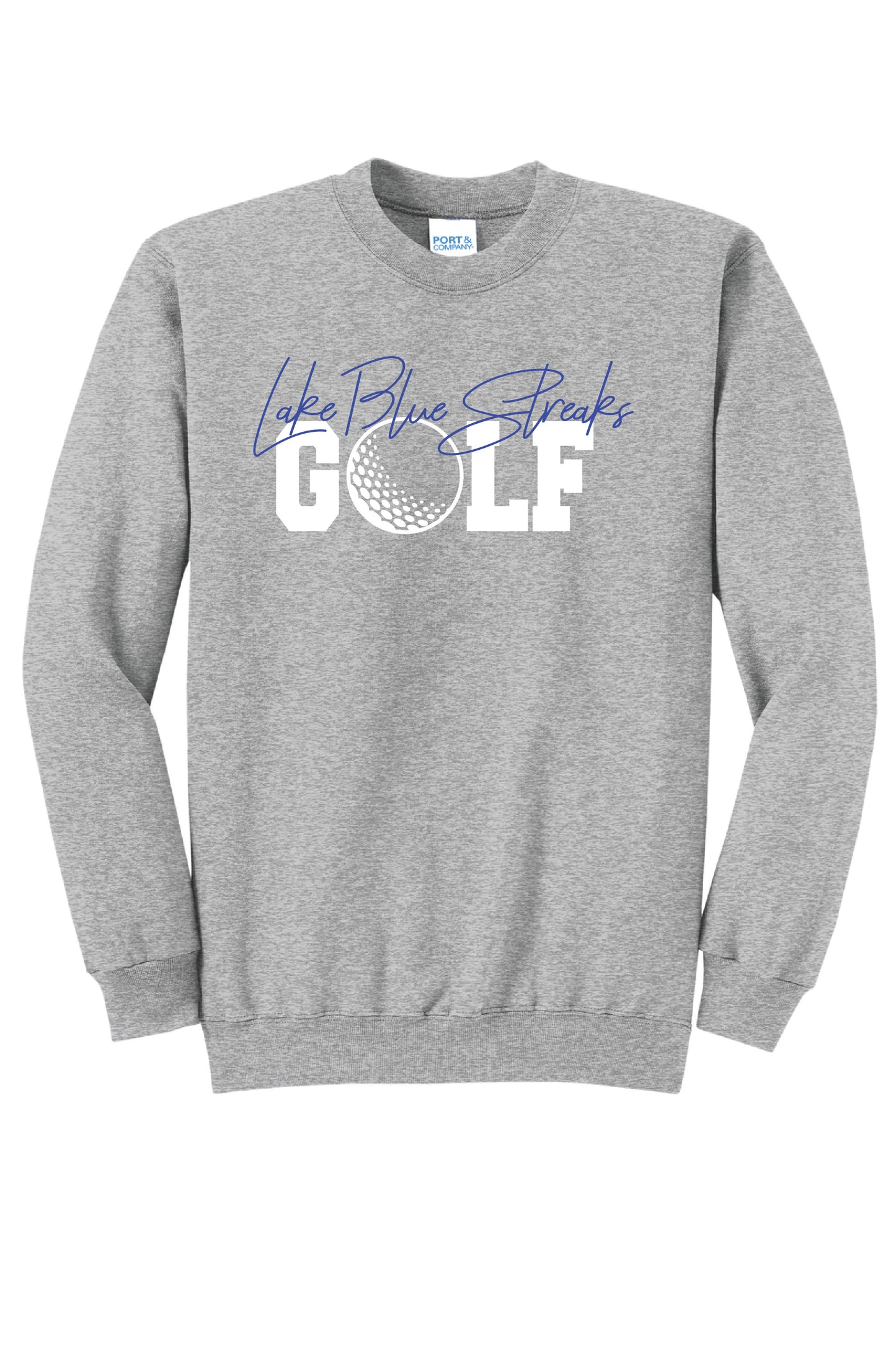 Unisex Lake Grey Dainty Letters Crewneck Sweatshirt