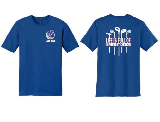Unisex Lake Golf T-Shirt - Royal Blue