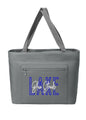 Lake Blue Streaks LARGE Tote Bag - Grey
