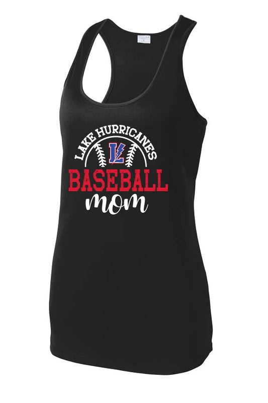 LYB Hurricanes MOM Womens Performance Racerback Tank - Black