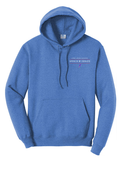 Lake Speech & Debate Adult Hooded Sweatshirt - Heathered Royal