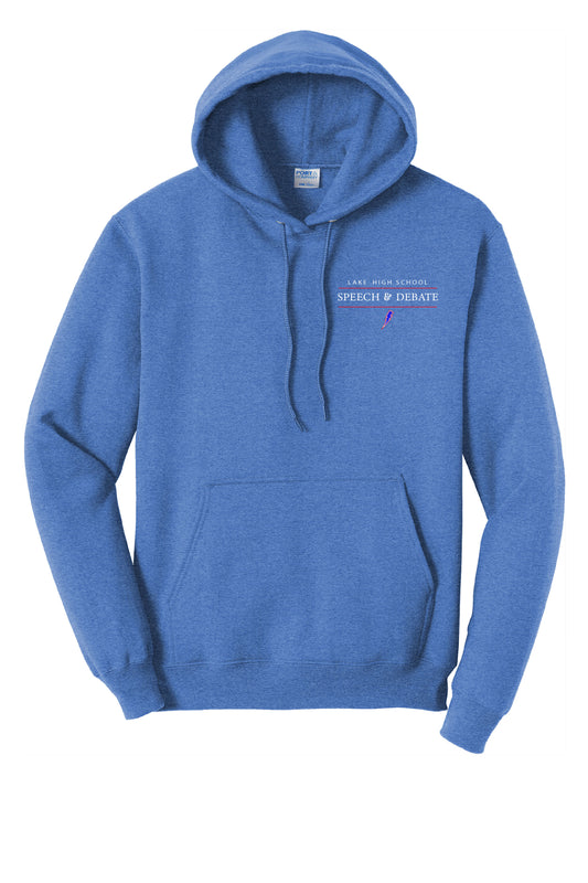 Lake Speech & Debate Adult Hooded Sweatshirt - Heathered Royal