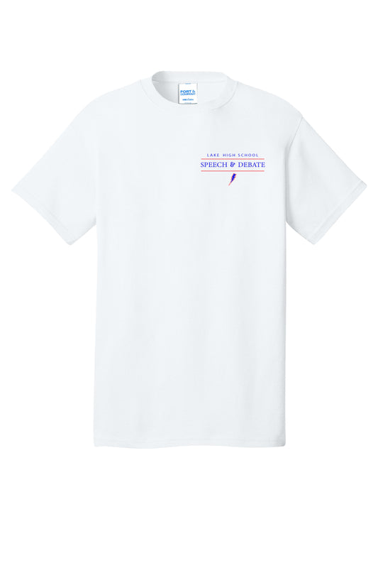 Lake Speech & Debate Adult Tee - White