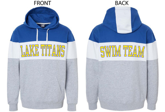 Lake Titans Swim Team Unisex Adult Hoodie - Royal/White