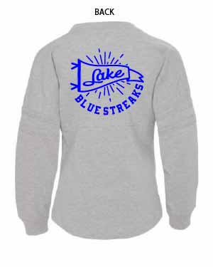 Lake Youth Girls Pom Long Sleeve Shirt - Grey