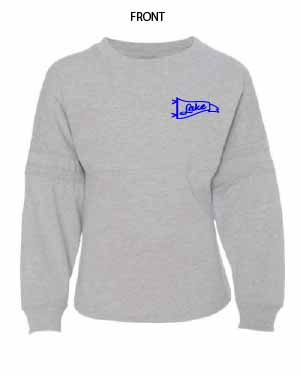 Lake Womens Pom Long Sleeve Shirt - Grey