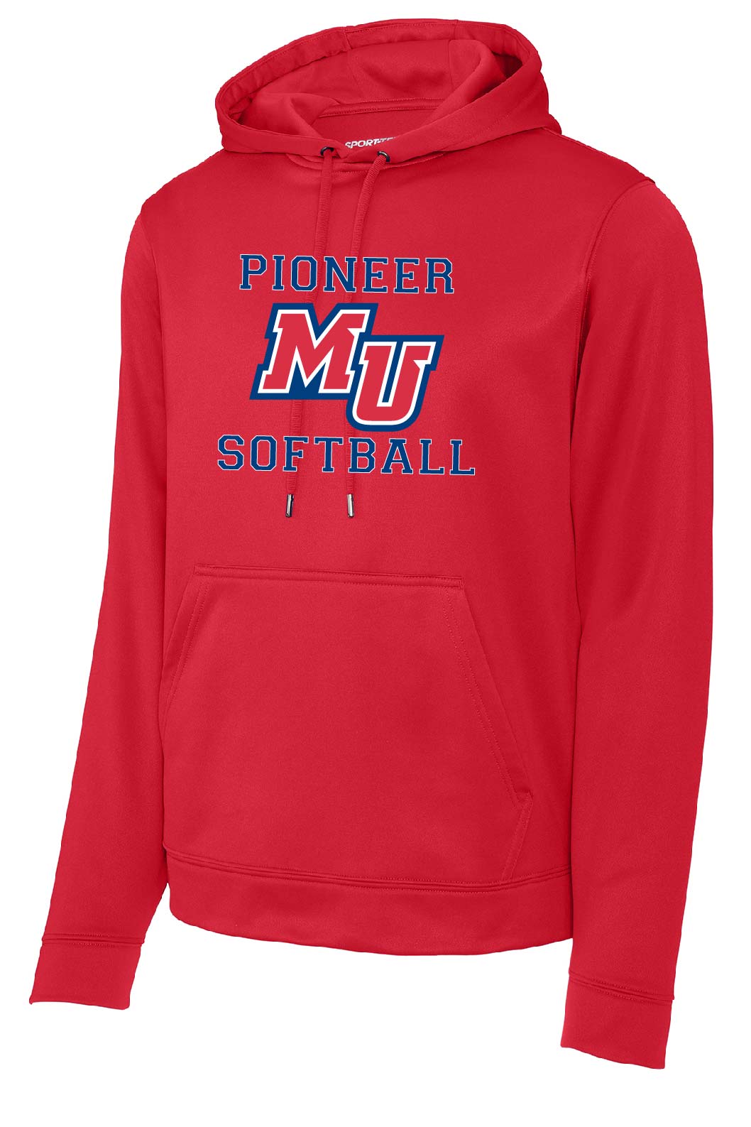 Malone Softball Performance Hooded Sweatshirt - Red