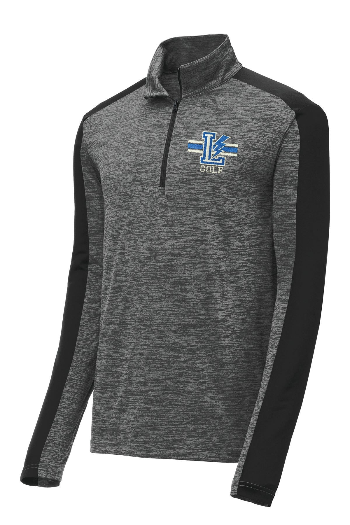 Mens Lake 1/4 Zip Pullover - Heather Black