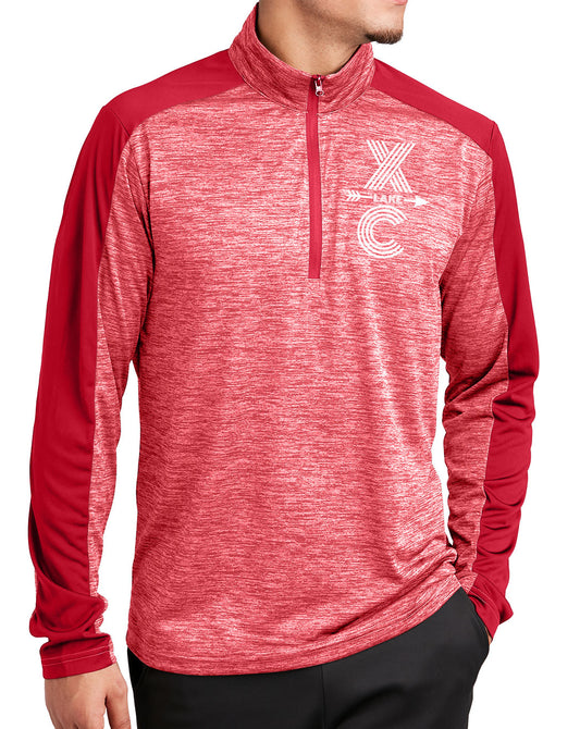 Mens Lake XC Half Zip Pullover - Red