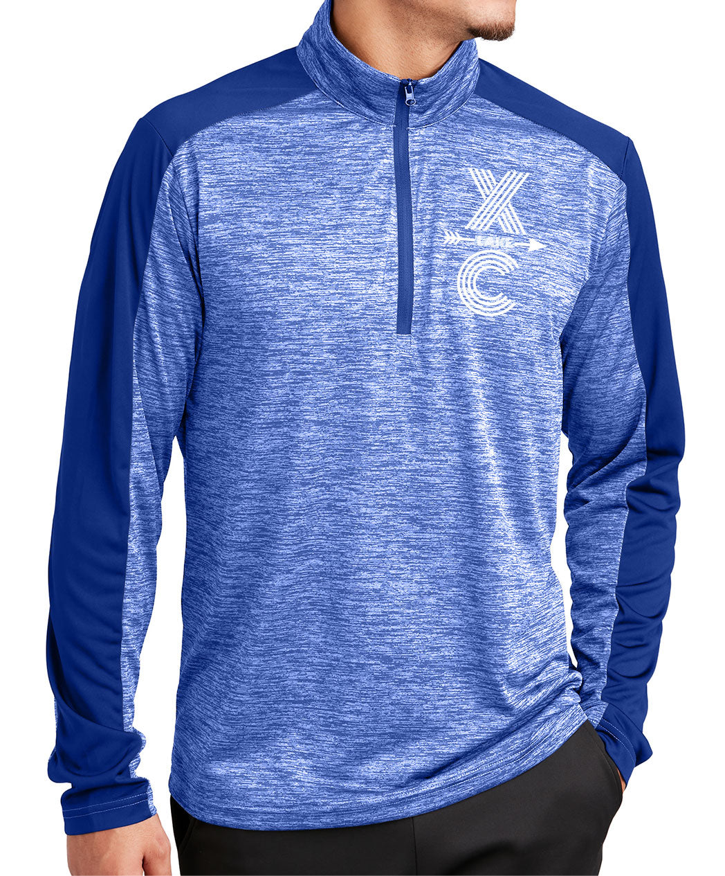 Mens Lake XC Half Zip Pullover - Blue