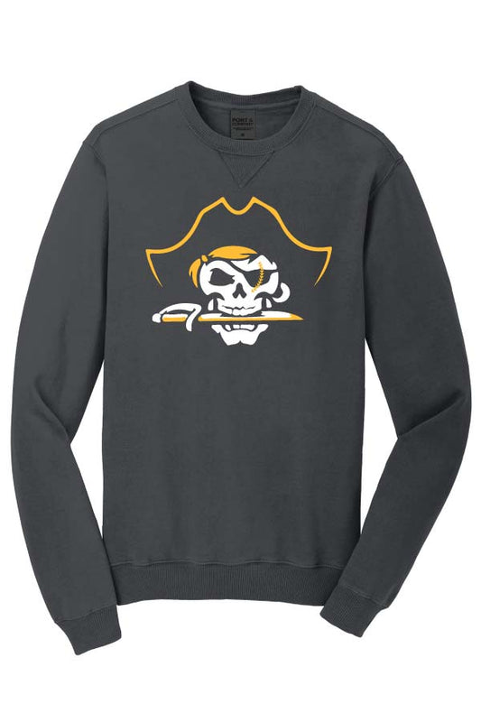 LAKE Pirates Baseball Beach Washed (Unisex) Crewneck Sweatshirt - Coal