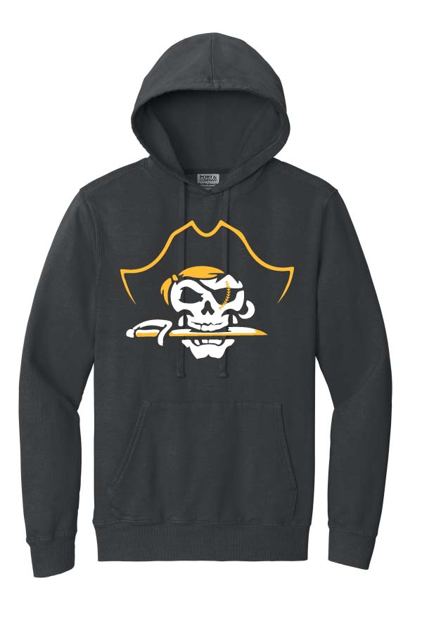 LAKE Pirates Baseball Beach Washed (Unisex) Hoodie - Coal