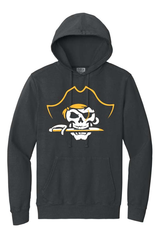LAKE Pirates Baseball Beach Washed (Unisex) Hoodie - Coal