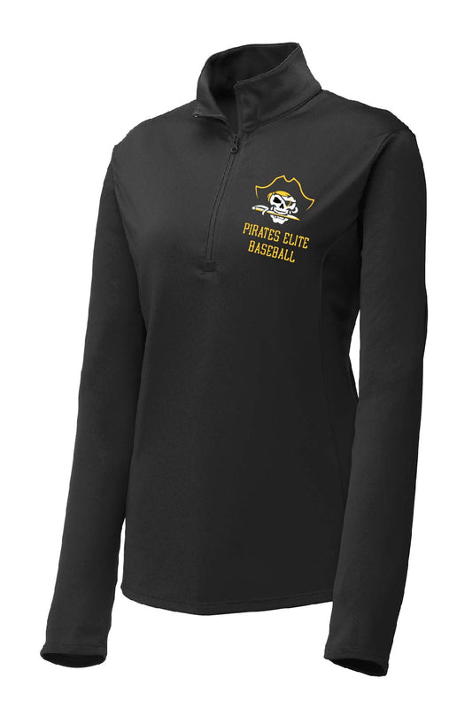 Pirates Baseball Womens 1/4 Zip Pullover