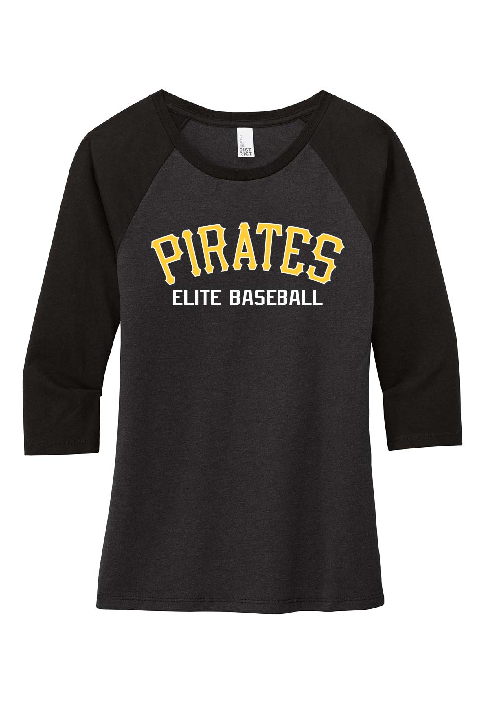 Pirates Baseball Womens Baseball 3/4 Sleeve Tee