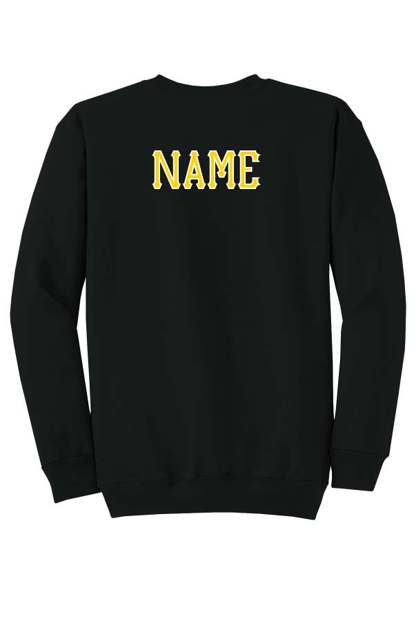 LAKE Pirates Baseball Adult (Unisex) Cotton Crewneck Sweatshirt - Black