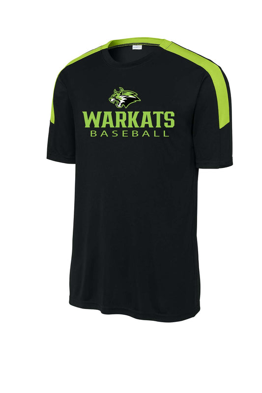Warkats Baseball Youth Performance T-Shirt - Black/Green