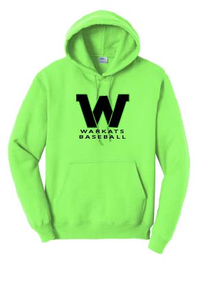 Warkats Baseball Adult (Unisex) Cotton Hoodie - Neon Green