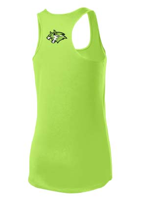 Warkats Baseball Womens Performance Tank - Lime Green