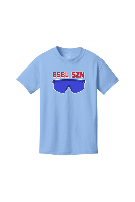 LYB Youth BSBL SZN Cotton Tee - Baby Blue